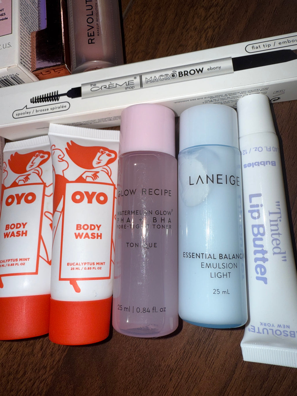 12 ITEM BUNDLE OYO // LANEIGE // GLOW RECIPE // WANDER // CREME + MORE