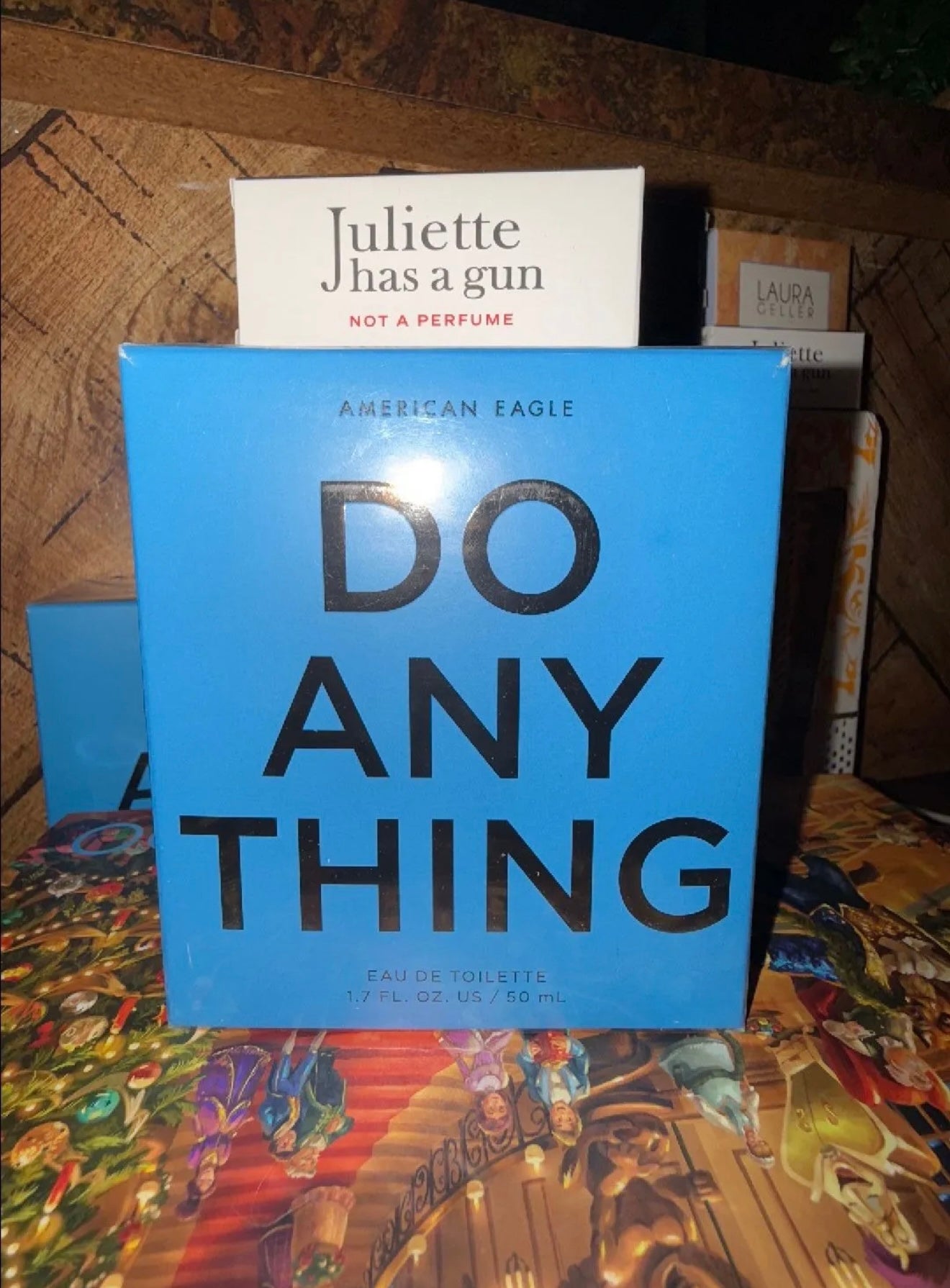 FRAGRANCE BUNDLE // AMERICAN EAGLE DISCONTINUED DO ANYTHING MENS COLOGNE 50ML // JULIETTE HAS A GUN 1.7ML